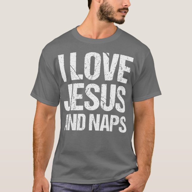 I Kärlek Jesus och Naps Lungnys Älskare gift T Shirt (Framsida)