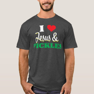 I Kärlek Jesus och Pickles Farming Farmer Vegetari T Shirt