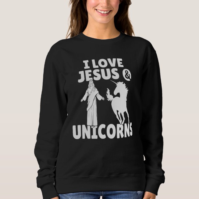 I Kärlek Jesus och Unicorns Magic Unicorn T Shirt (Framsida)