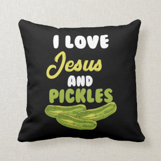I Kärlek Jesus & Pickles - Religiösa Vegetarian Pl Kudde
