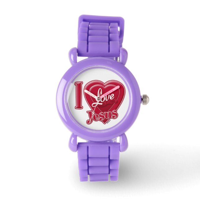I Kärlek Jesus Red Heart Armbandsur (Framsida)