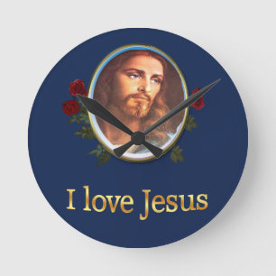 I kärlek Jesus Rund Klocka