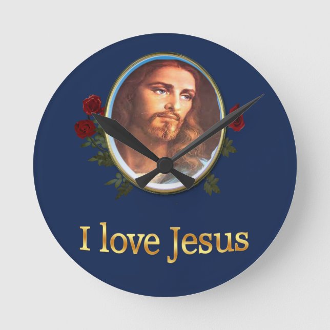 I kärlek Jesus Rund Klocka (Framsida)