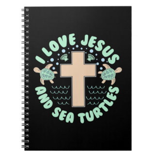 I Kärlek Jesus & Sea Turtles Christian Faith Kor B Anteckningsbok