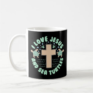 I Kärlek Jesus & Sea Turtles Christian Faith Kor B Kaffemugg