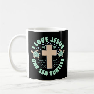I Kärlek Jesus & Sea Turtles Christian Faith Kor B Kaffemugg