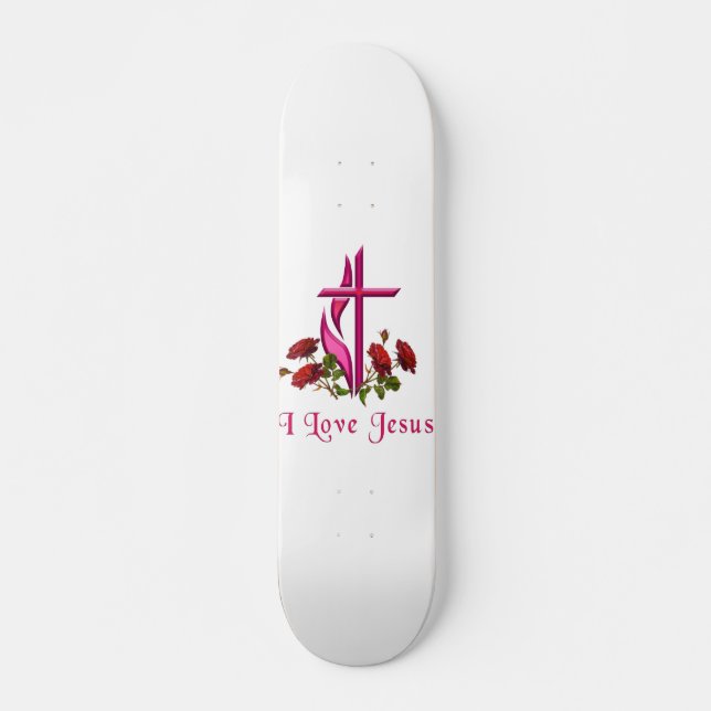 I kärlek Jesus Skateboard Bräda 20 Cm (Framsida)