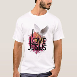 I Kärlek Jesus T-Shirt Religion Christian