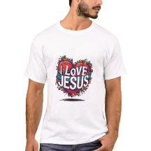 I Kärlek Jesus T-Shirt Religion Christian
