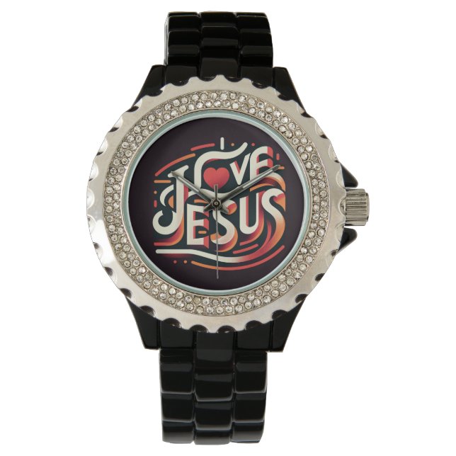 I Kärlek Jesus Watch Armbandsur (Framsida)
