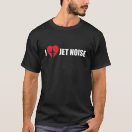 I Kärlek Jet Noise Aviation Heart T Shirt