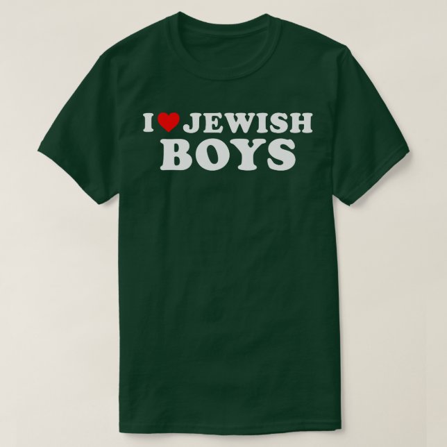 I kärlek Jewish Boys T Shirt (Design framsida)