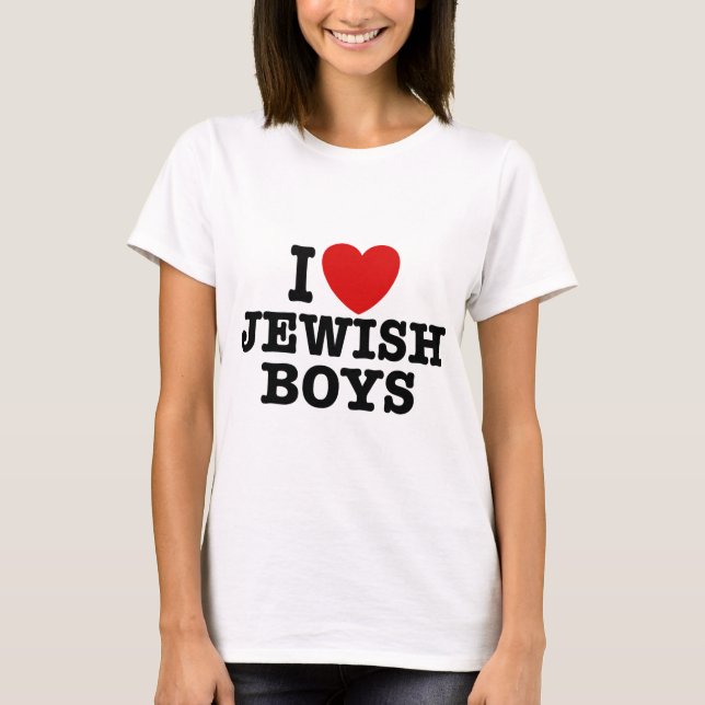I Kärlek Jewish Boys Tee Shirt (Framsida)