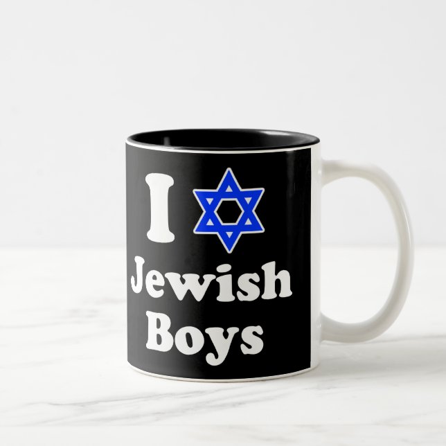 I Kärlek Jewish Boys Två-Tonad Mugg (Höger)