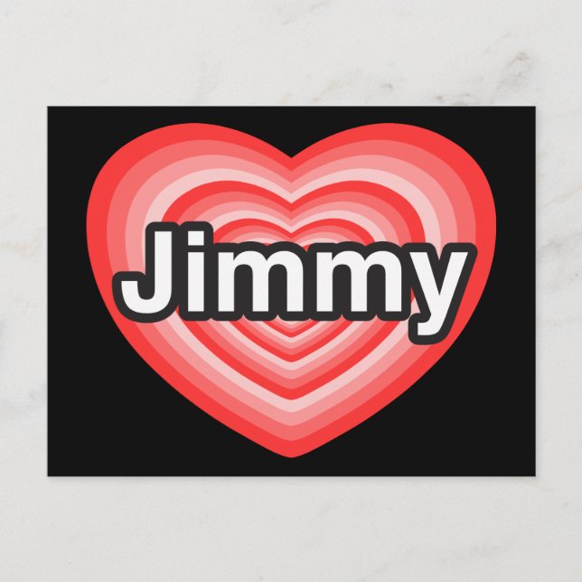 I kärlek Jimmy. Jag kärlek er Jimmy. Hjärta Vykort (Framsida)