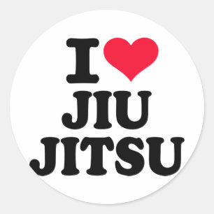 I kärlek Jiu Jitsu Runt Klistermärke