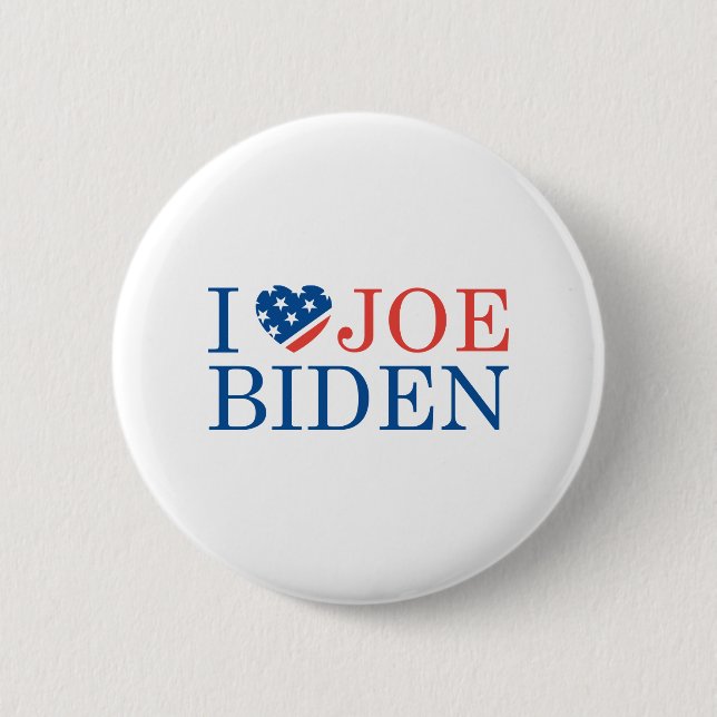 I Kärlek Joe Biden 2020 Knapp (Framsida)