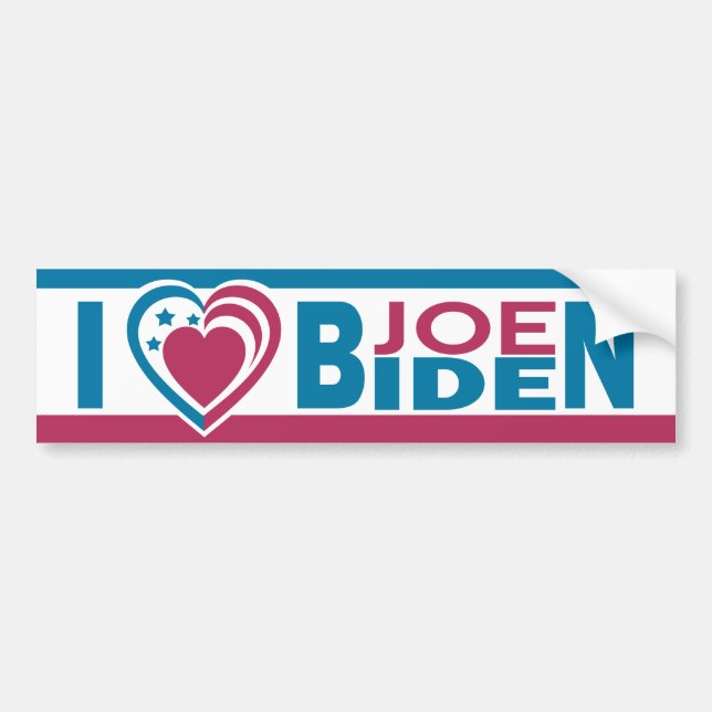 I Kärlek Joe Biden Bildekal (Framsidan)