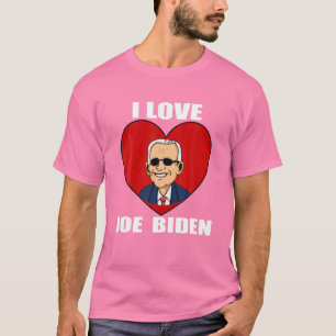 I Kärlek Joe Biden Heart - Pro President Joe Bide T Shirt