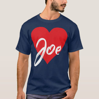 I Kärlek Joe First Namn Tshirt I Heart Named T Shirt