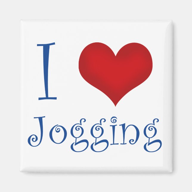 I Kärlek Jogger Magnet (Framsidan)