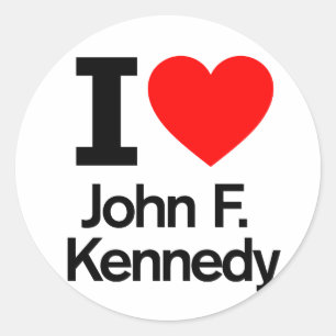 I Kärlek John F. Kennedy Runt Klistermärke