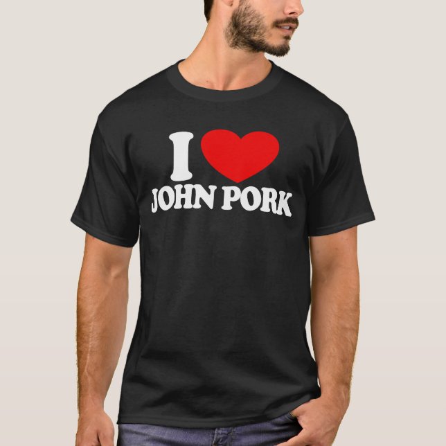 I Kärlek John Gris Red Heart John Gris Meme T Shirt (Framsida)