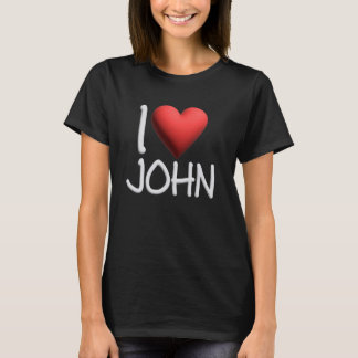 I Kärlek John Namn Personlig Manar Guy BFF Friend  T Shirt