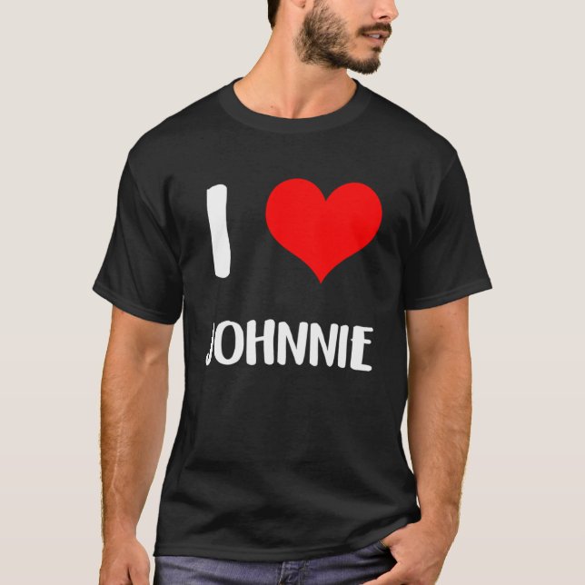 I kärlek JOHNNIE valentine Förlåt dams hjärta b T Shirt (Framsida)