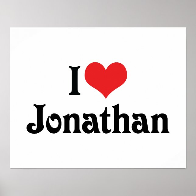 I Kärlek Jonathan Poster (Framsidan)