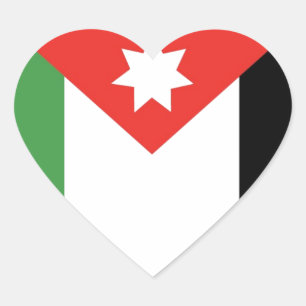 I Kärlek Jordan Hjärtformat Klistermärke
