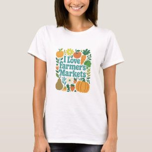 I Kärlek-jordbrukarens marknader - skaldjurskonst T Shirt