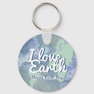 I kärlek Jorden med den ekologiska världsdagen Kar Nyckelring