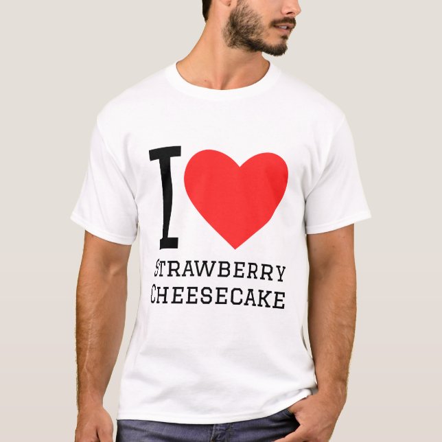 I kärlek jordgubbsekocker t shirt (Framsida)