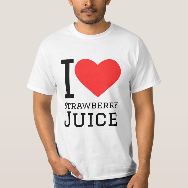 I kärlek jordgubbsjuice t shirt (Framsida)