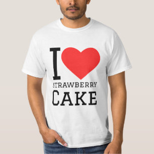 I kärlek jordgubbskaka t shirt