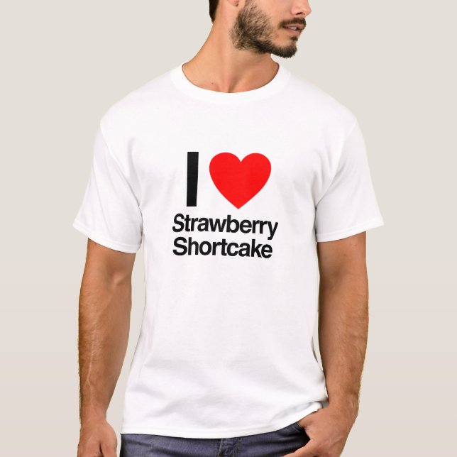 i kärlek jordgubbskårta t shirt (Framsida)