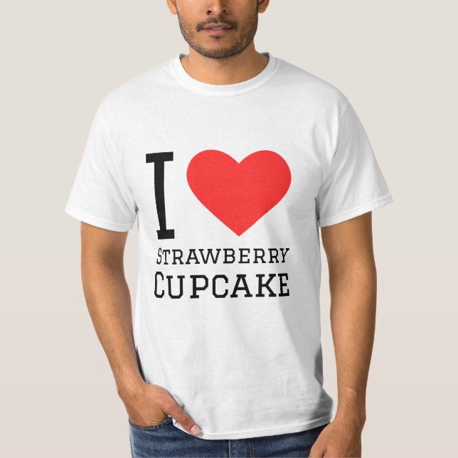 I kärlek jordgubbskupaka t shirt (Framsida)