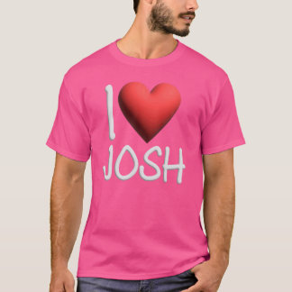 I Kärlek Josh Namn Personlig Manar Guy BFF Joshua T Shirt