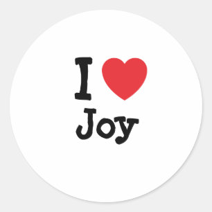 I kärlek Joy eart T-Shirt Runt Klistermärke