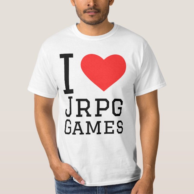 I kärlek-jrpg-spel t shirt (Framsida)