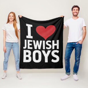 I Kärlek judiska pojkar I Heart Jewish Boys Hanukk Fleecefilt