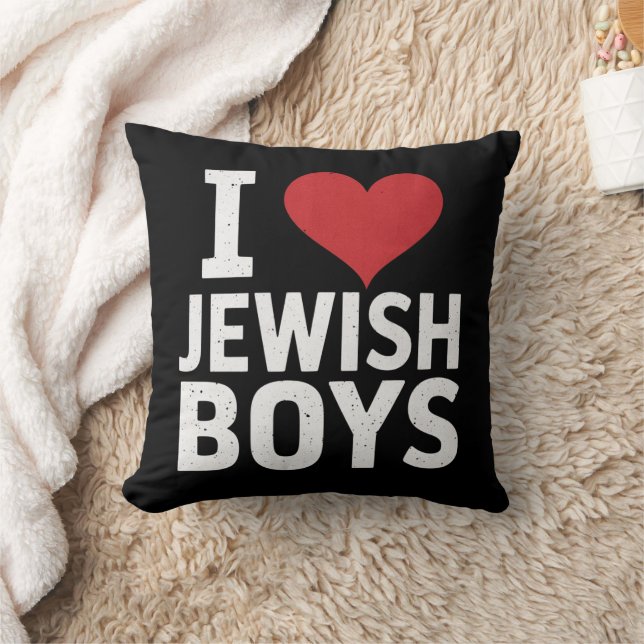 I Kärlek judiska pojkar I Heart Jewish Boys Hanukk Kudde (Filt)