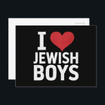 I Kärlek judiska pojkar I Heart Jewish Boys Hanukk Vykort<br><div class="desc">I Kärlek judiska pojkar I Heart Jewish Boys Hanukkah</div>