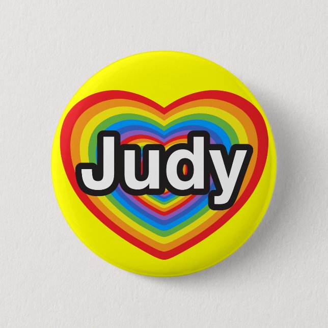 I kärlek Judy. Jag kärlek er Judy. Hjärta Knapp (Framsida)