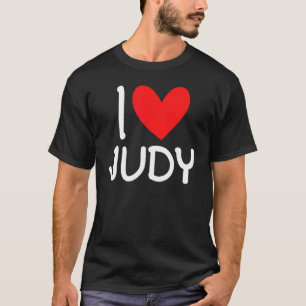 I Kärlek Judy Namn Personlig Manar Guy Bff Friend  T Shirt