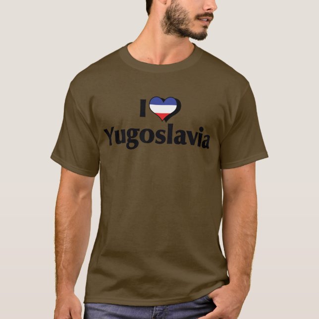 I Kärlek Jugoslavien Flagga Shirt T-shirt (Framsida)