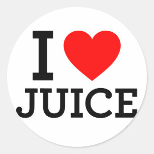 I Kärlek Juice Runt Klistermärke