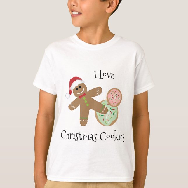 I Kärlek jul Cookies | PEPPARKAKSGUBBE T Shirt (Framsida)