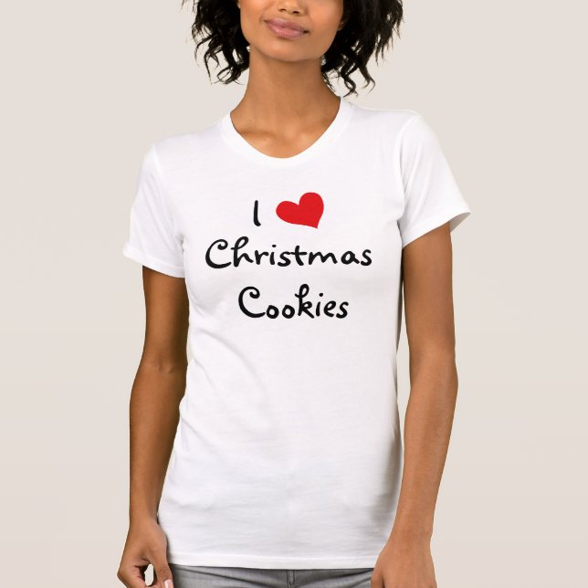I Kärlek jul Cookies T-shirt (Framsida)